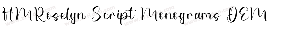 HMRoselyn Script Monograms DEMO字体转换